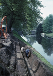 801443 Afbeelding van de voorbereidende werkzaamheden langs de Catharijnesingel te Utrecht (verleggen kabels en ...